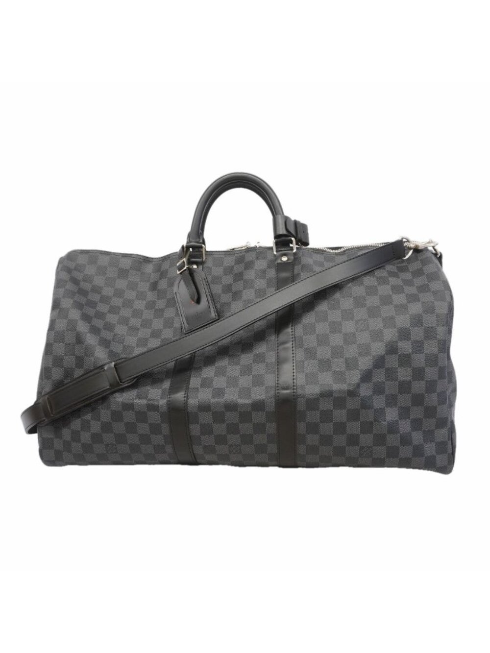 Louis Vuitton Boston Bag Damier Graphite Keepall Bandouliere 55 Black